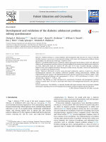 Page 1: Development and validation of the diabetes adolescent problem solving questionnaire